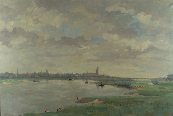 IJssel bij Deventer  Voorjaar 1951