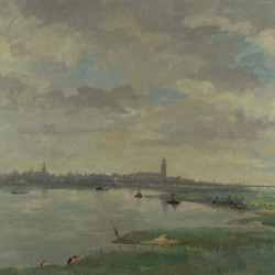 IJssel bij Deventer  Voorjaar 1951